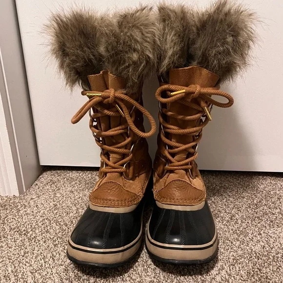 Sorel Joan of Artic Brown Winter Boots Thigh High Snow - Picture 2 of 8